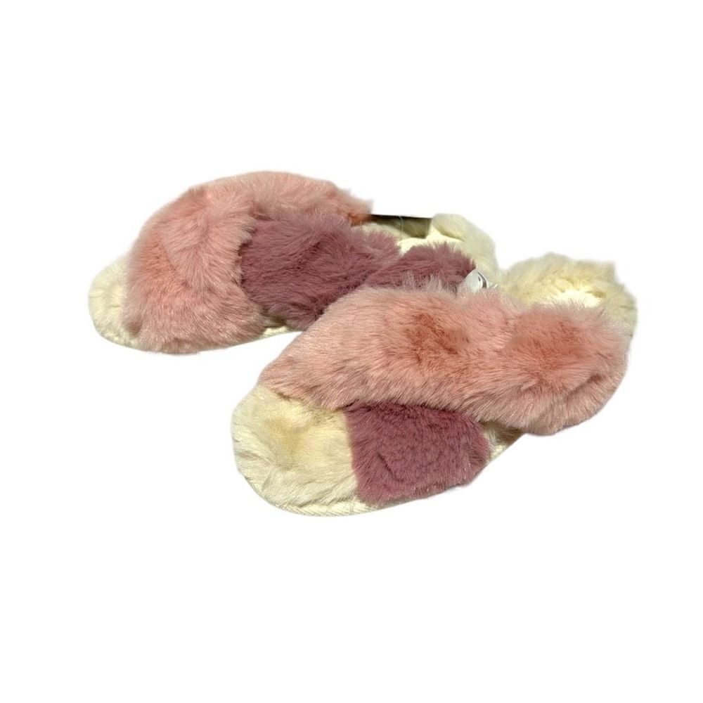 Cat & Jack Kid’s Crossband Fuzzy Slippers Size Large (4/5)